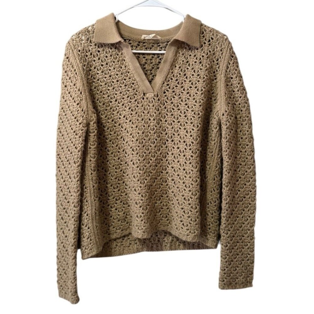 GRADE & GATHER Women’s Size Medium Light Brown Sweater Cottage-core‎